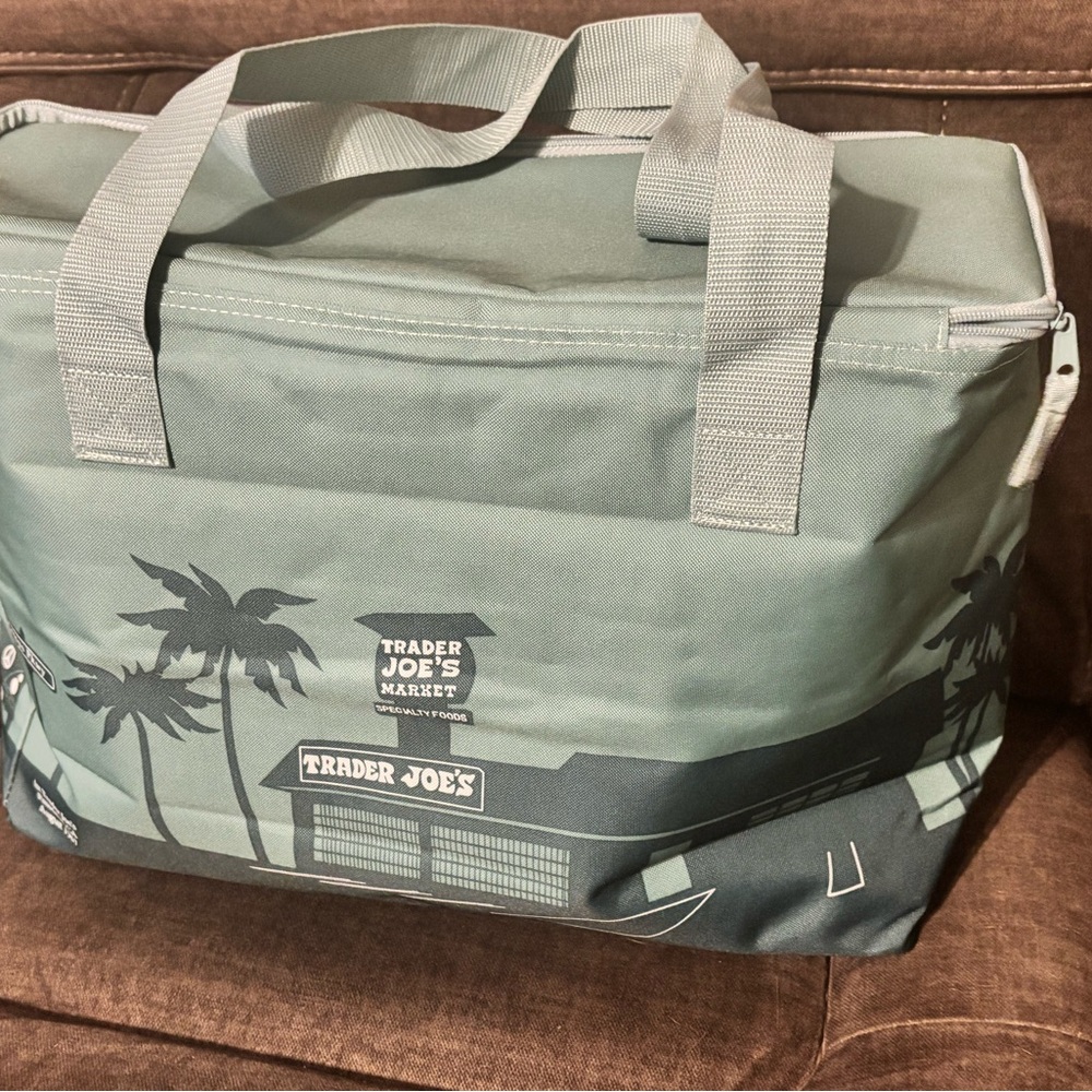 Trader Joe's Large Reusable Insulated Tote - Dusty Blue - Picture 3 of 6